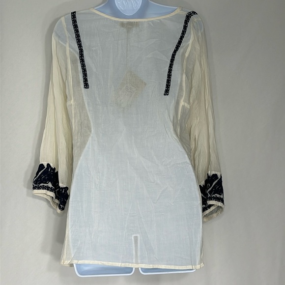 NWT World Market Natalie Cream and blue Coverup | Size: S/M - Picture 4 of 10